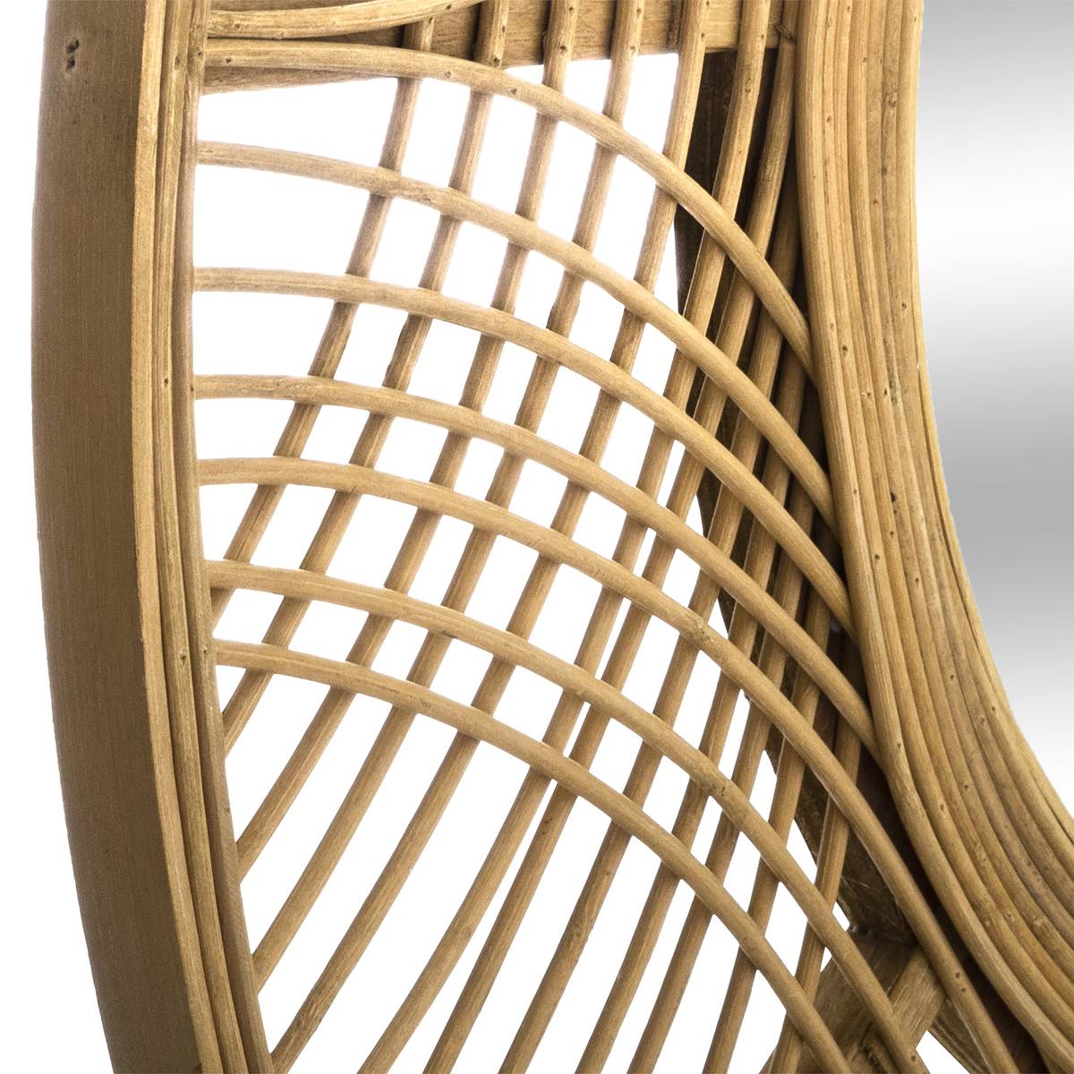 Specchio "Ina" Bambù, D.89 cm Legno naturale