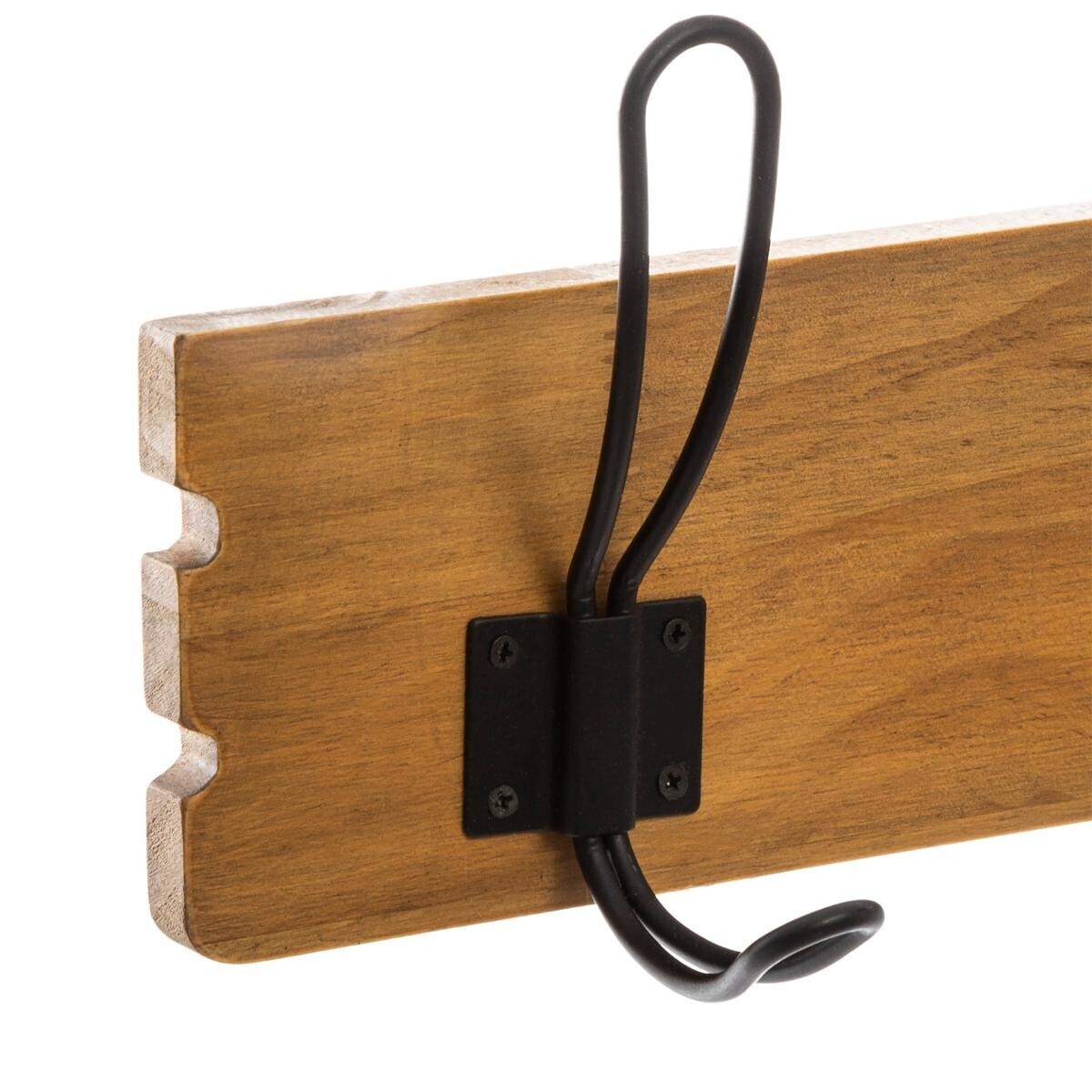 Appendiabiti "Raoul" Pino, 5 ganci Legno naturale