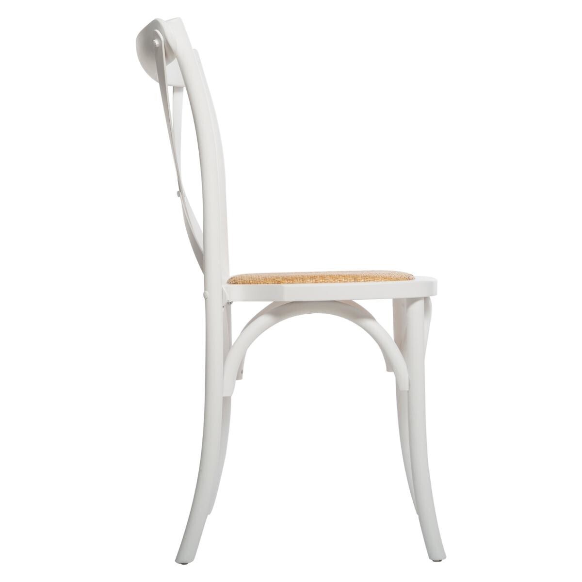 Sedia "Isak" Faggio e paglia di Vienna, Bianco Bianco