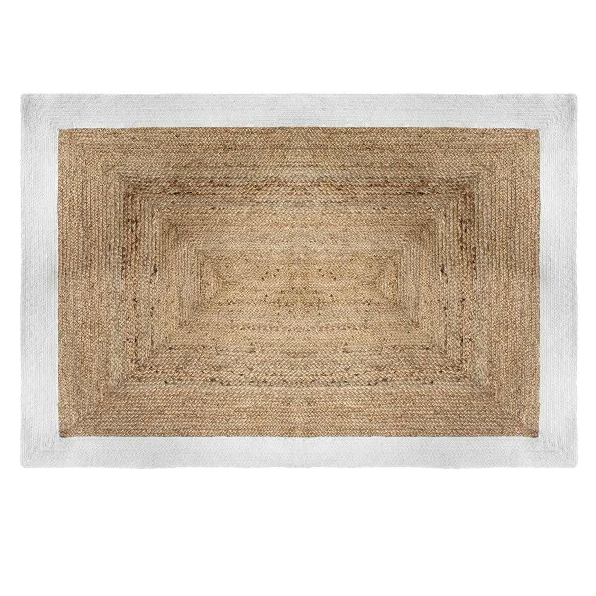 Tappeto in juta Bordo bianco, 120x170 cm Bianco