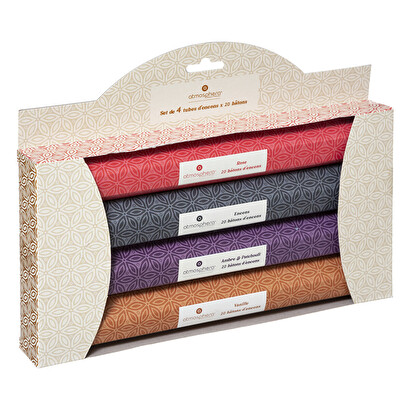 Set di 4 bastoncini d'incenso "doli" multicolore, h.23 cm
