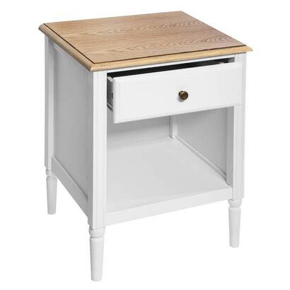 Comodino "solen" bianco, h.61 cm