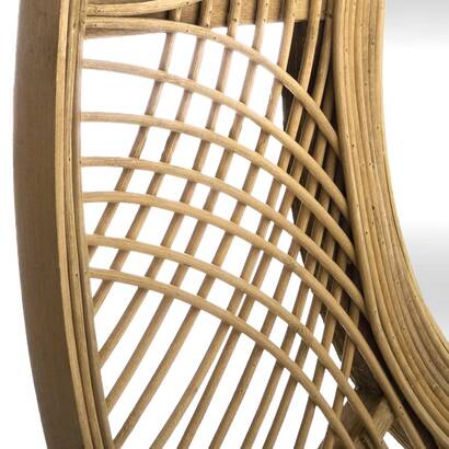 Specchio "ina" bamb&ugrave;, d.70 cm