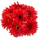 Bouquet di 7 gerbere artificiali H.26 cm Bianco avorio
