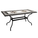 Tavolo da pranzo rettangolare "Kipos" Mosaico, Nero, L.160 cm Nero