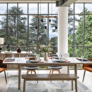 Tavolo da pranzo allungabile "Banila" Acacia, L.180-260 cm Legno naturale