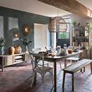 Tavolo da pranzo allungabile "Banila" Acacia, L.180-260 cm Legno naturale