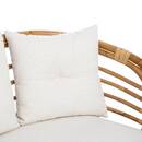 Divano "Farah" 2 posti, Rattan, Tessuto bianco Bianco