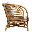 Divano "Farah" 2 posti, Rattan, Tessuto bianco Bianco