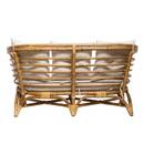 Divano "Farah" 2 posti, Rattan, Tessuto bianco Bianco