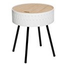 Tavolino Scrigno "Shiro" Bianco, D.39 cm Bianco