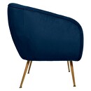 Poltrona "Solaro" Velluto plissettato, Blu Blu