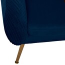 Poltrona "Solaro" Velluto plissettato, Blu Blu