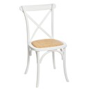 Sedia "Isak" Faggio e paglia di Vienna, Bianco Bianco