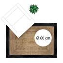 Tappeto in juta Bordo nero, 120x170 cm Nero