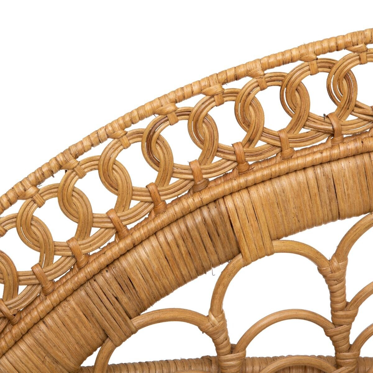 Poltrona "Takta" Rattan, Tessuto Bianco Legno naturale