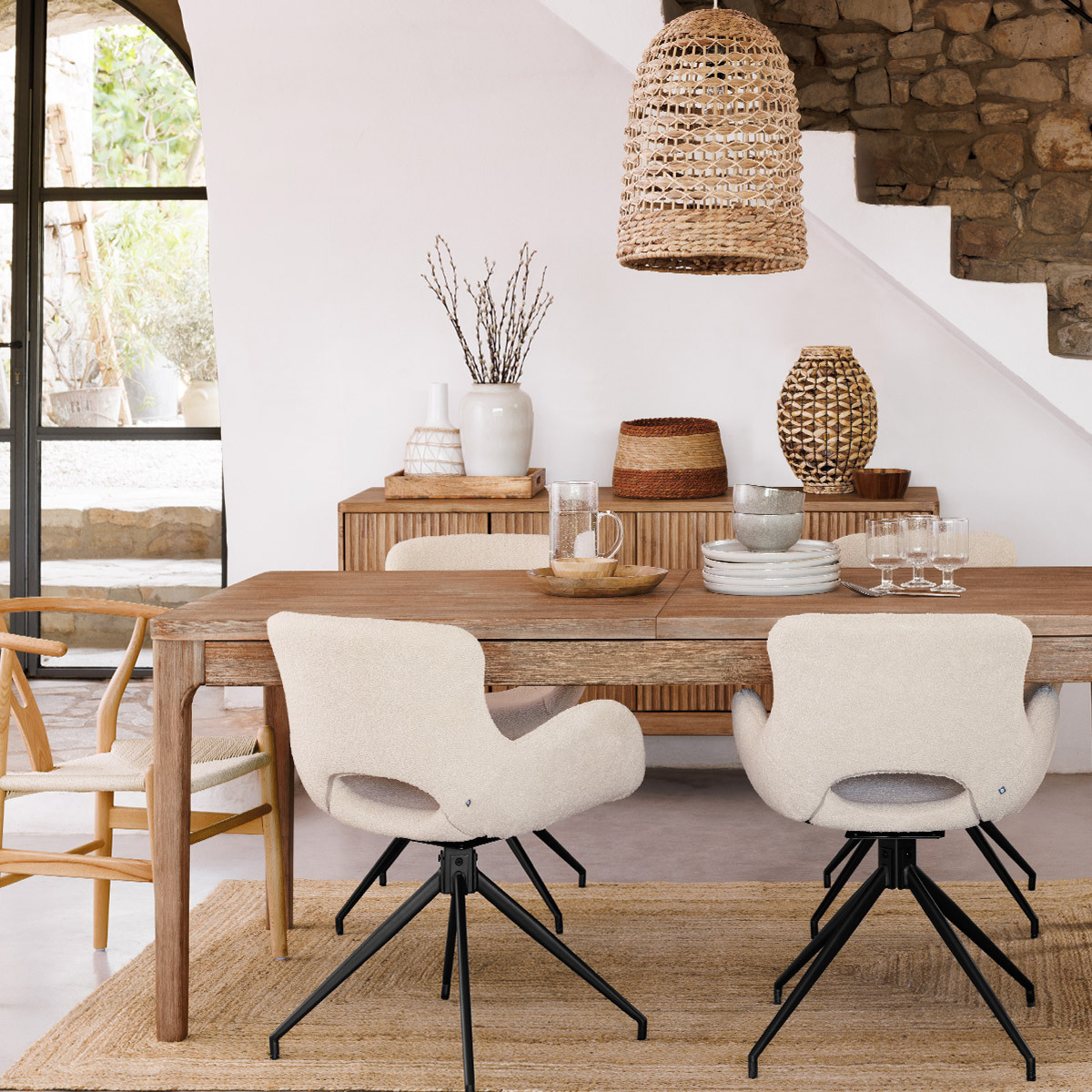Tappeto, juta Beige, 160x230 cm Beige