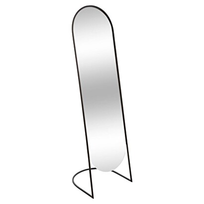 Specchio da terra "jef" metallo nero, h.140 cm