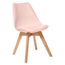Sedia "Baya", gambe in faggio Rosa Rosa