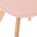 Sedia "Baya", gambe in faggio Rosa Rosa