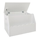 Baule per giocattoli e libreria per bambini Bianco, 58x38 cm Bianco