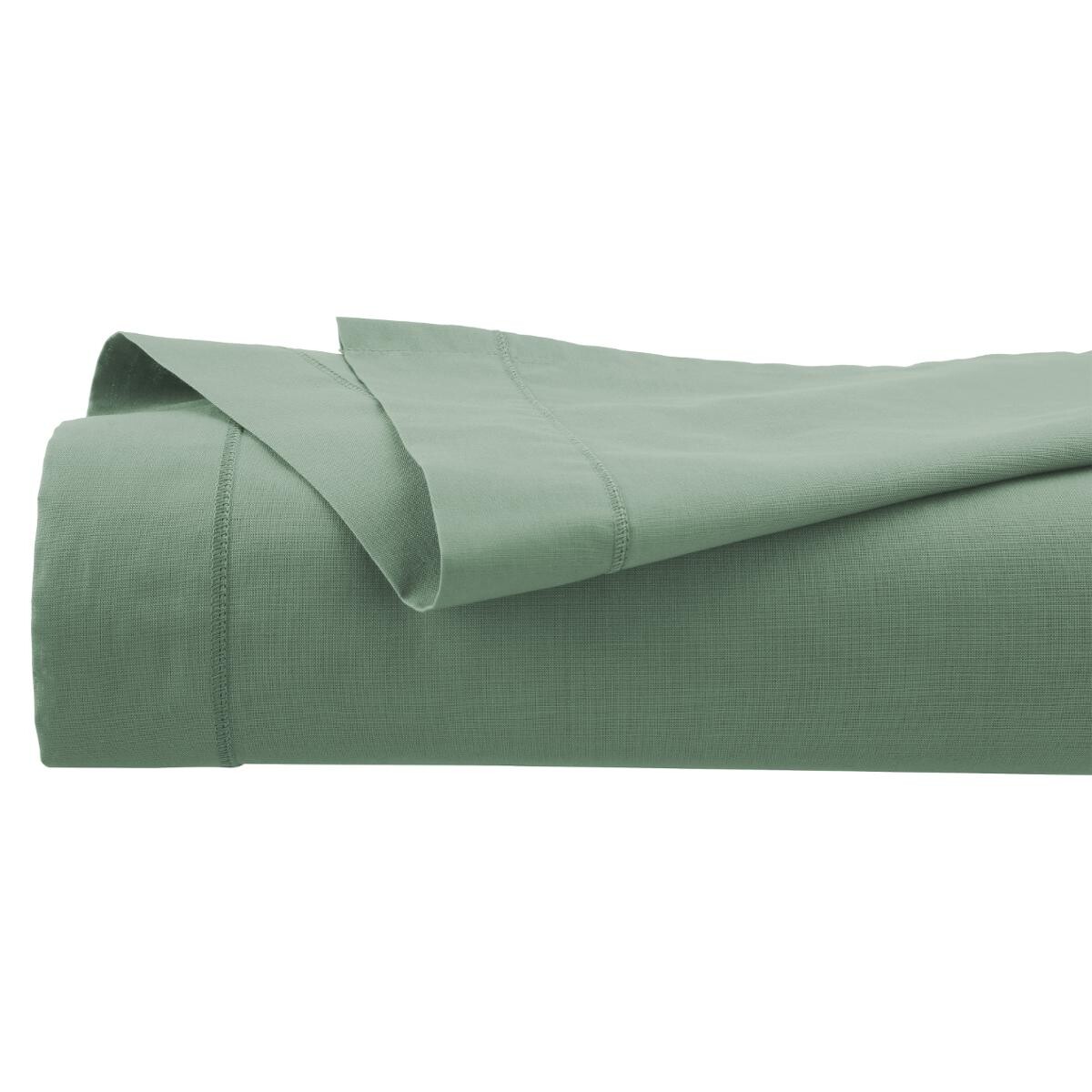 Lenzuolo piano in cotone Verde celadon, 180x290 cm Verde celeste