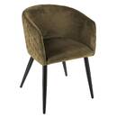 Poltrona "Marlo" Velluto, Verde Kaki Verde cachi