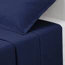 Lenzuolo piano in cotone Blu inchiostro, 180x290 cm Blu inchiostro