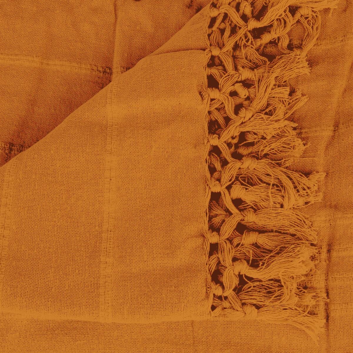 Coperta da letto, cotone Giallo senape, 160x220 cm Giallo senape