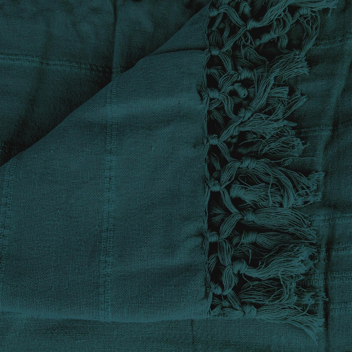 Coperta da letto, cotone Blu petrolio, 160x220 cm Blu anatra