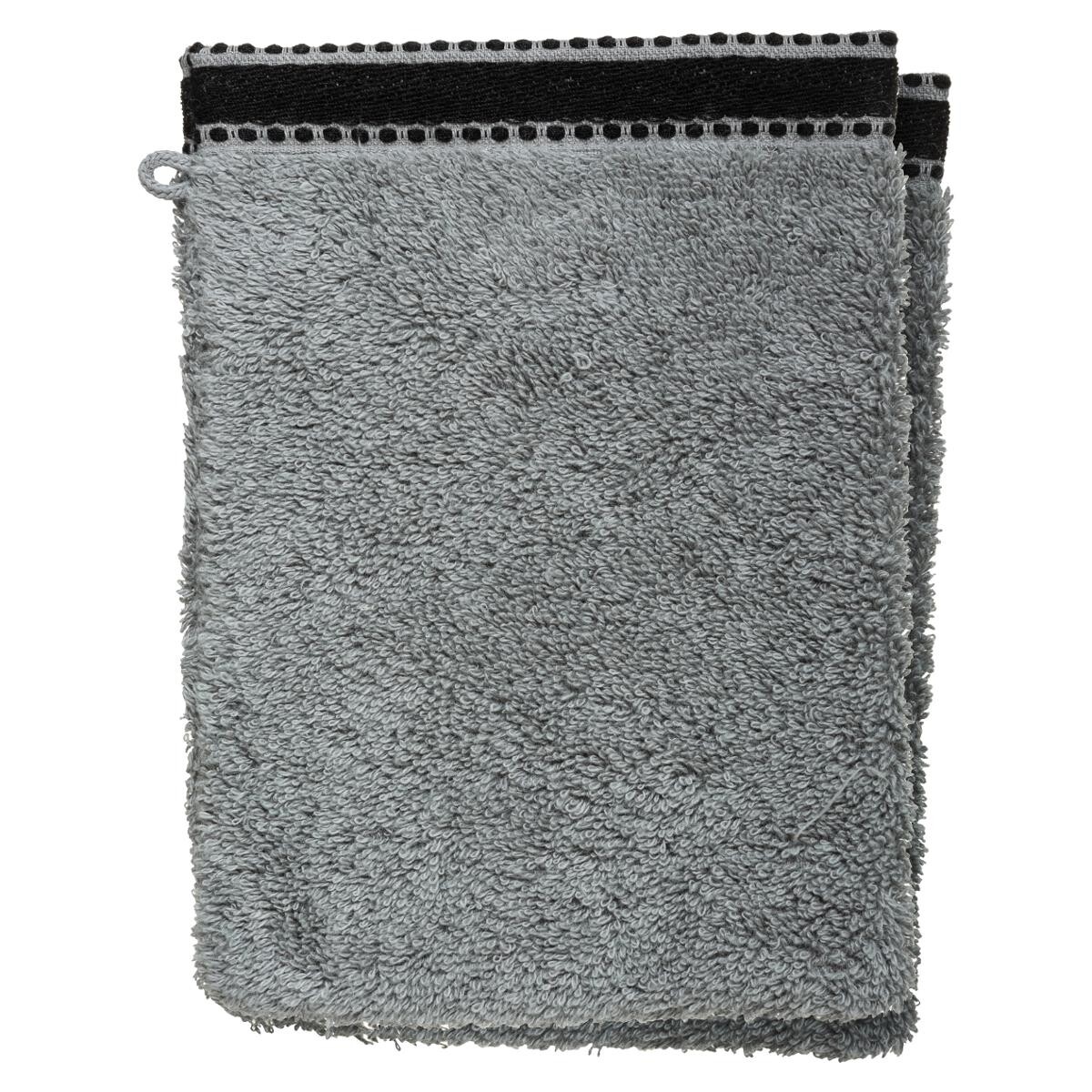 Guanti da toilette "Joia" x2 Grigio ardesia, 15x21 cm, 550 g/m² Grigio ardesia