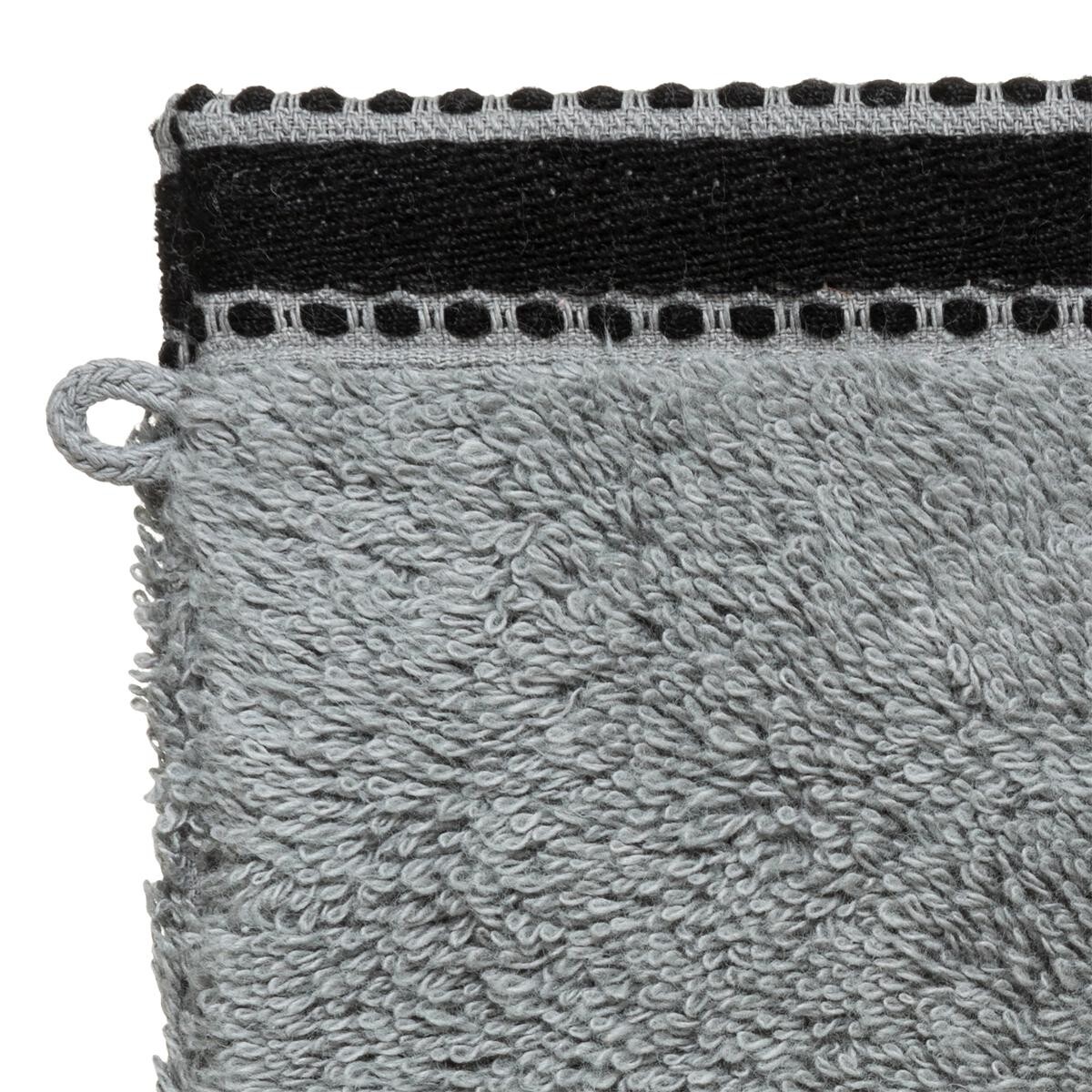 Guanti da toilette "Joia" x2 Grigio ardesia, 15x21 cm, 550 g/m² Grigio ardesia