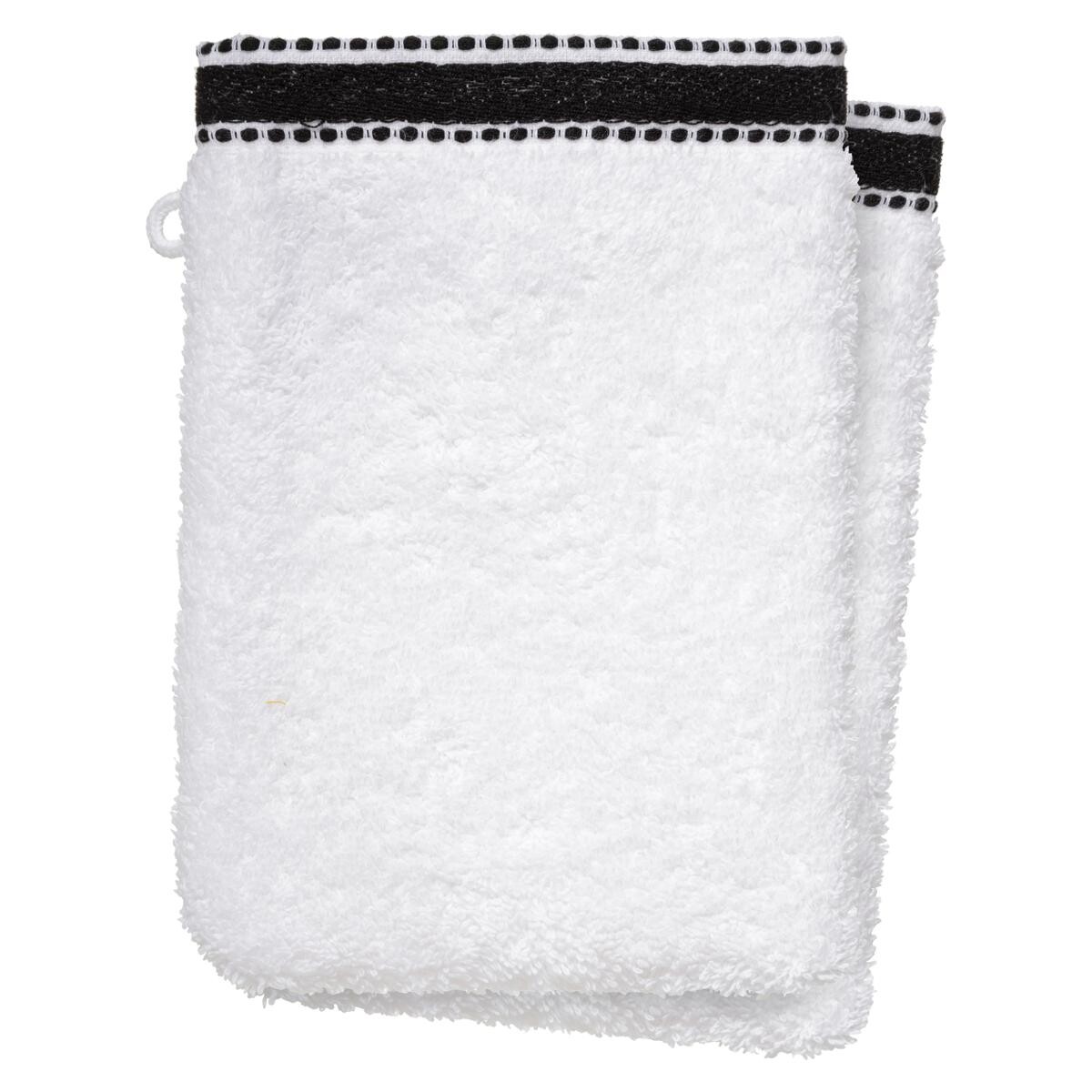 Guanti da toilette "Joia" x2 Bianco, 15x21 cm, 550 g/m² Bianco