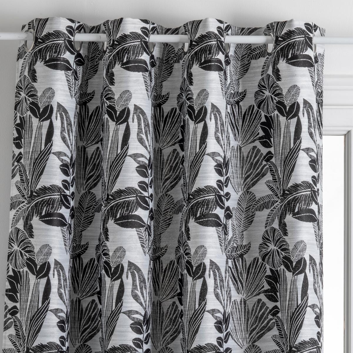 Tenda "Bejuco", motivi jacquard Nero, 140x260 cm Nero