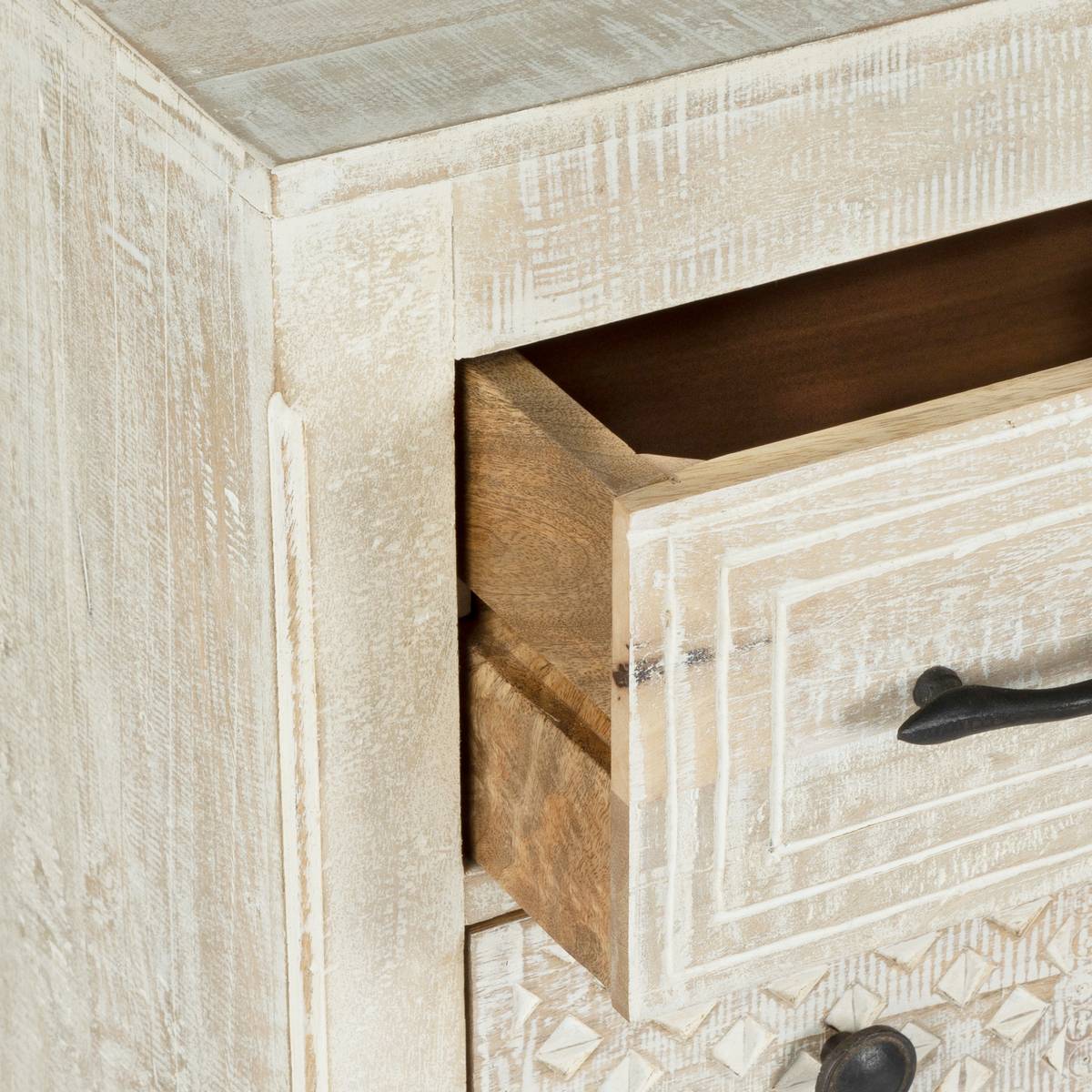 Cassettiera "Ajay" Legno di mango, 12 cassetti Legno naturale