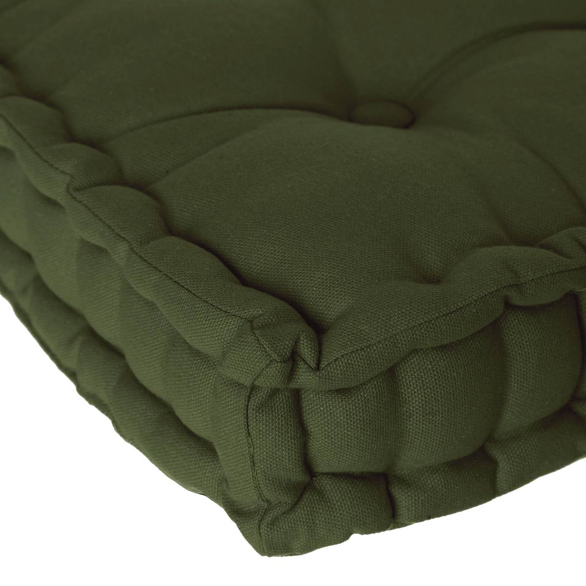 Cuscino da pavimento "Anjali" Verde kaki, 40x40 cm Verde cachi