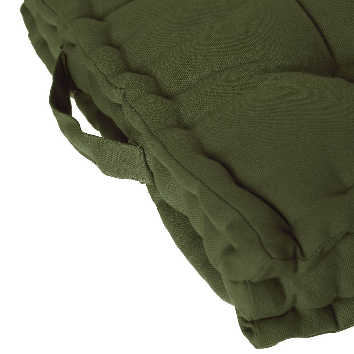 Cuscino da pavimento "Anjali" Verde kaki, 40x40 cm Verde cachi