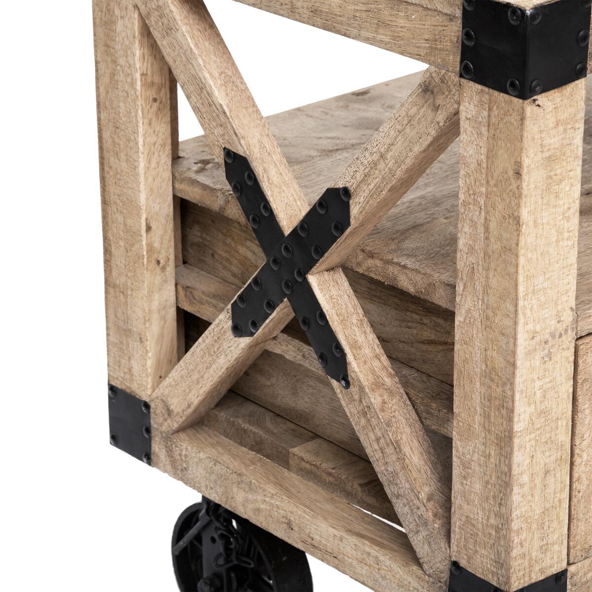 Mobile TV "Silas" Legno di mango, 58x140 cm Legno naturale
