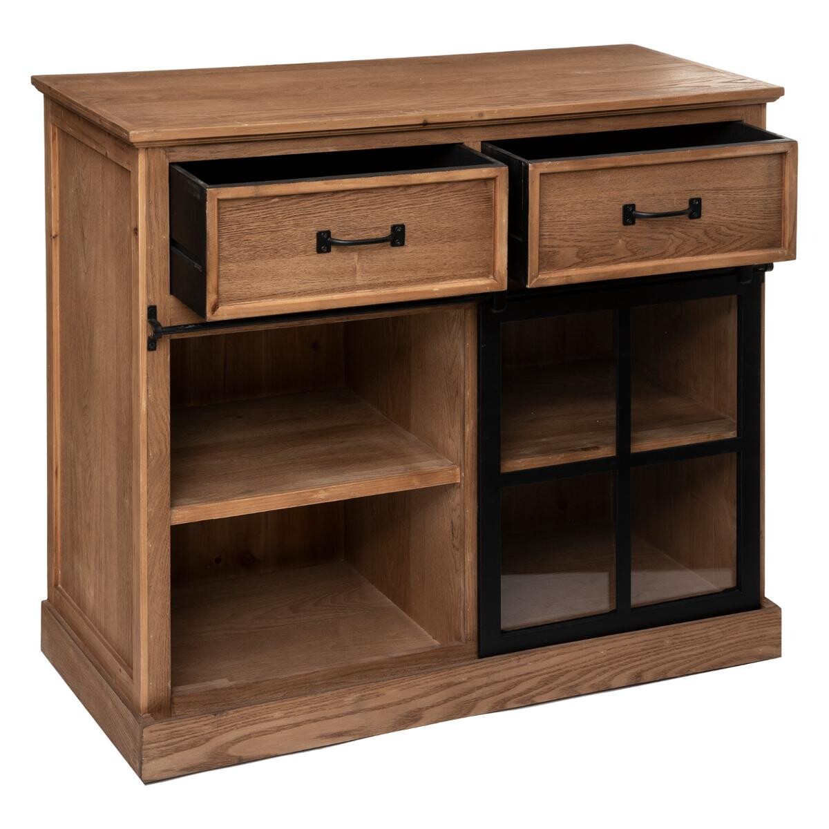 Credenza 1 anta "Danik" 94x95 cm Legno naturale