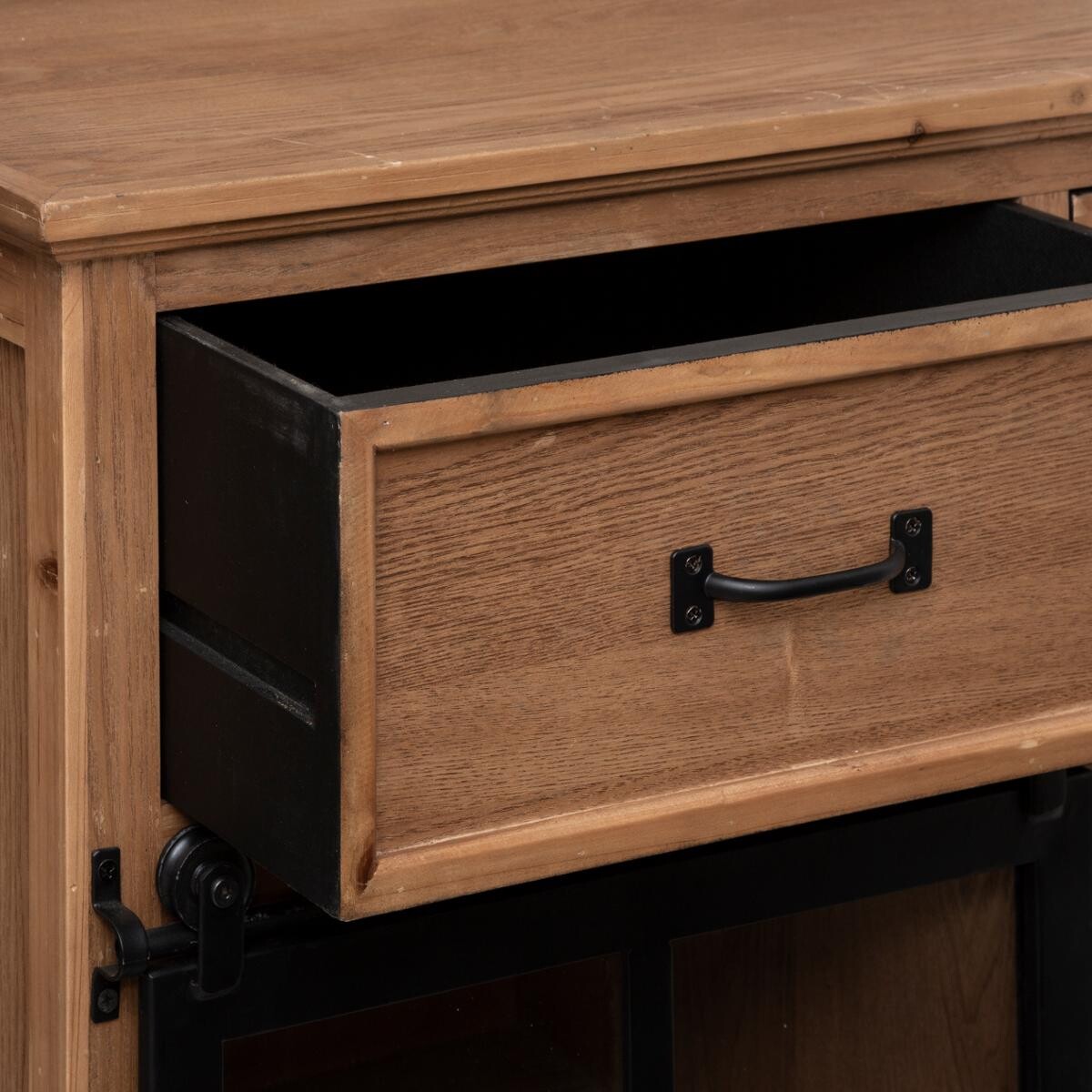 Credenza 1 anta "Danik" 94x95 cm Legno naturale