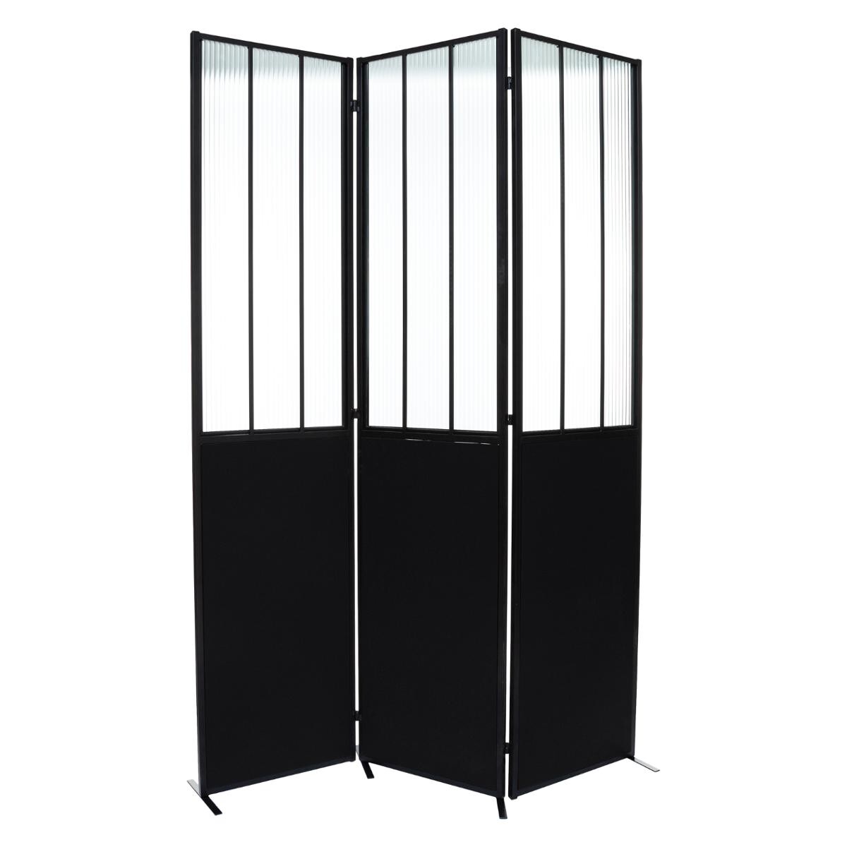 Paravento "Atelier" Metallo, H.170 cm Nero