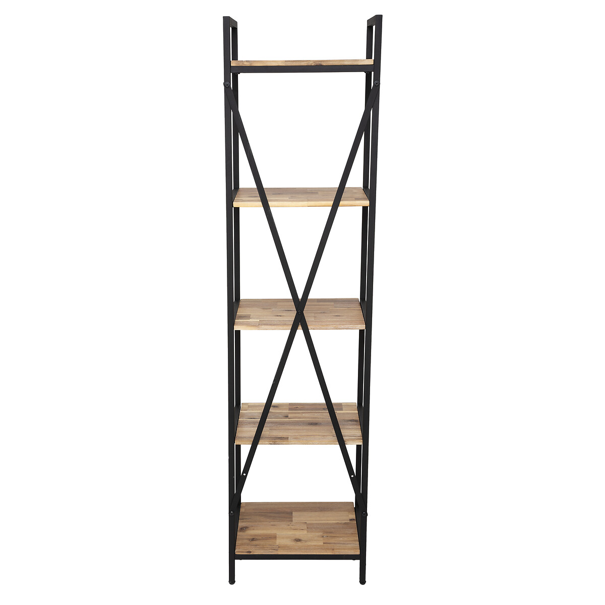 Libreria "Edena" Acacia, 45x180 cm Nero