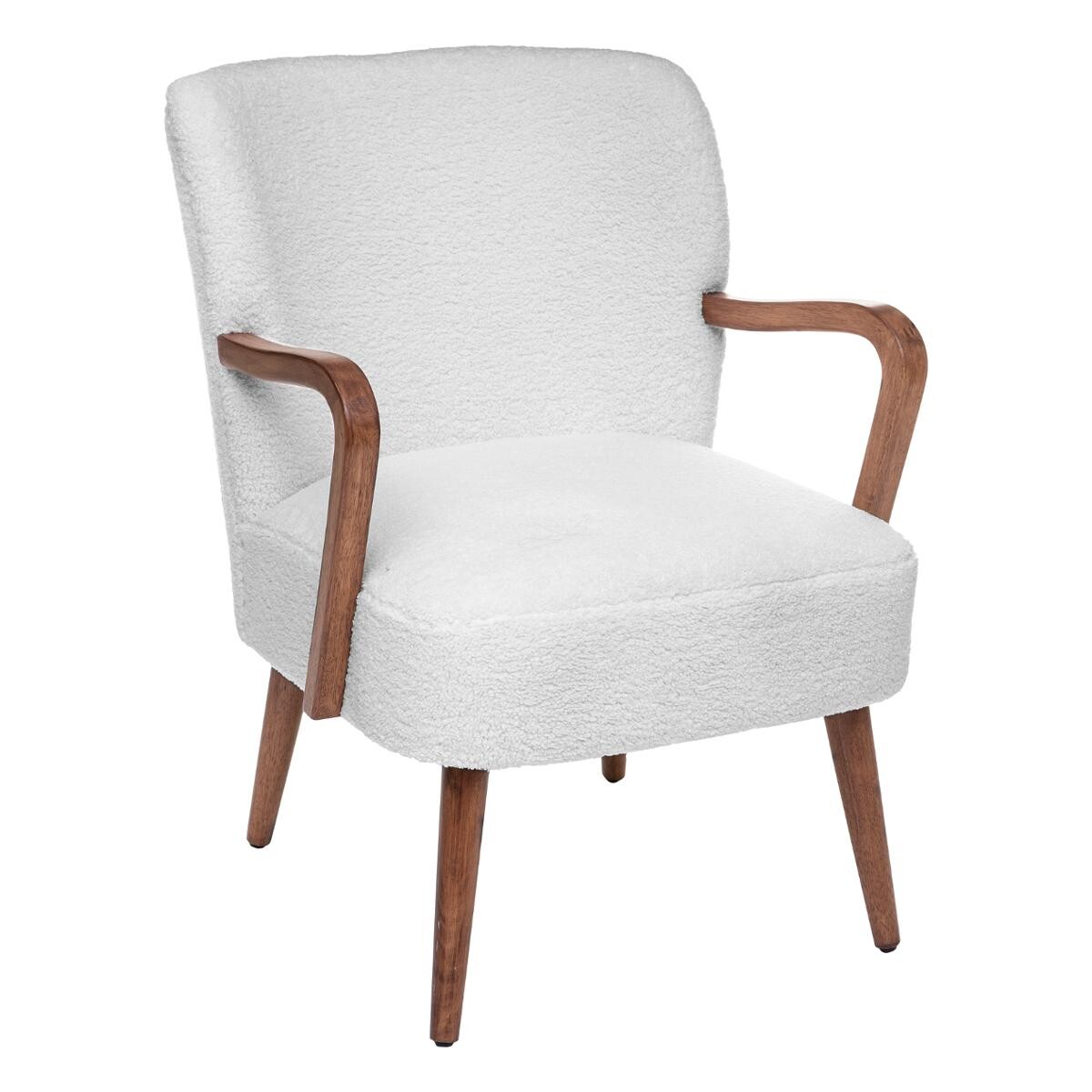 Poltrona "Chiara" Bouclette, Bianco Bianco