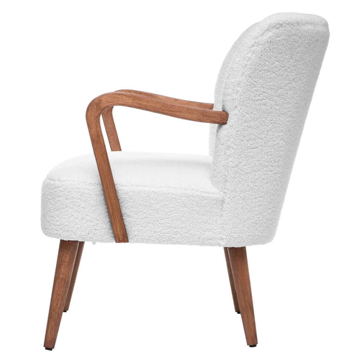 Poltrona "Chiara" Bouclette, Bianco Bianco