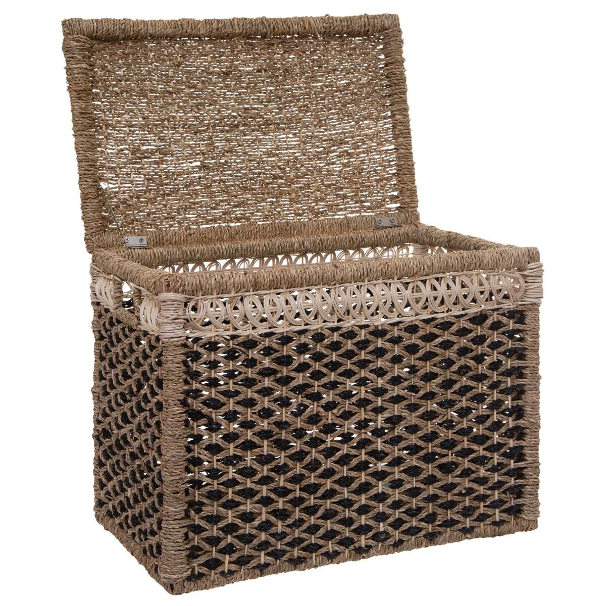 Set di 8 cesti rettangolari Marrone Legno naturale