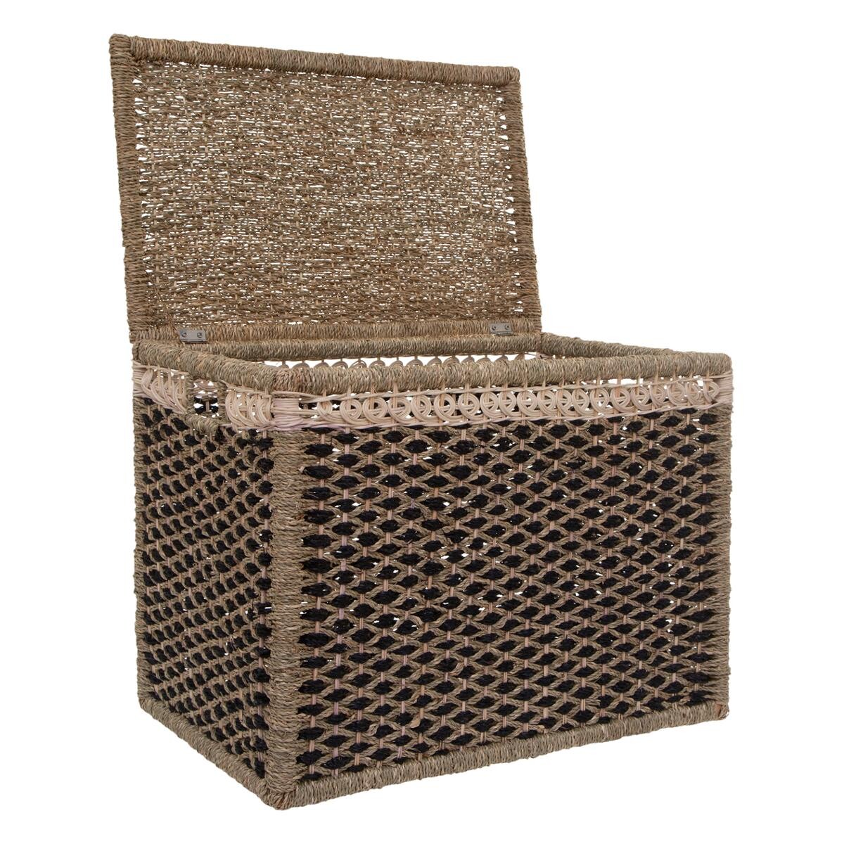 Set di 8 cesti rettangolari Marrone Legno naturale