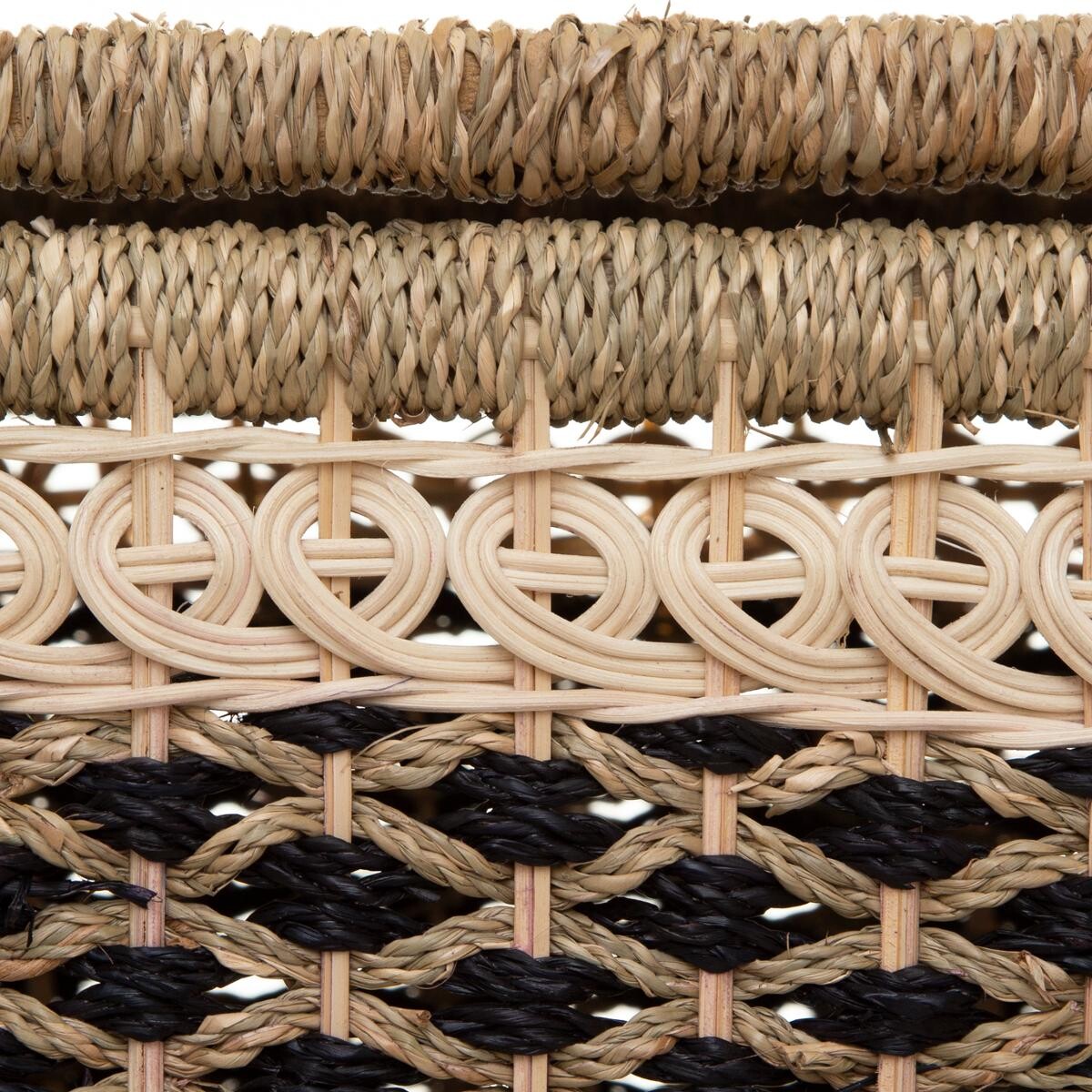 Set di 8 cesti rettangolari Marrone Legno naturale