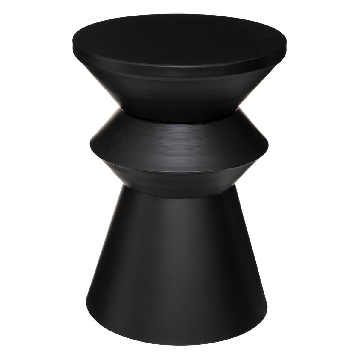 Tavolino "Sohan" Nero, D.36 cm Nero