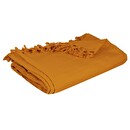 Coperta da letto, cotone Giallo senape, 160x220 cm Giallo senape