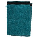 Guanti da toilette "Joia" x2 Blu petrolio, 15x21 cm, 550 g/m² Blu anatra
